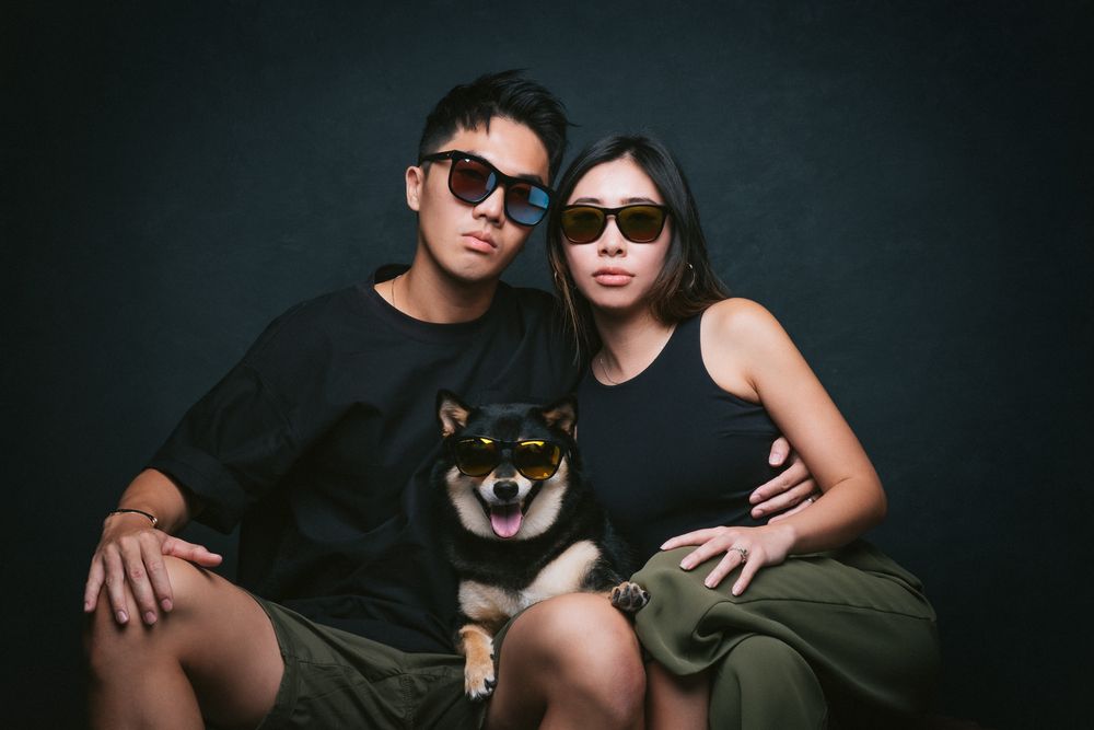 Couples with Pets portrait by Furtographed