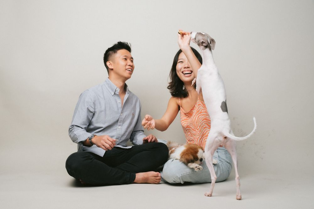 Couples with Pets portrait by Furtographed