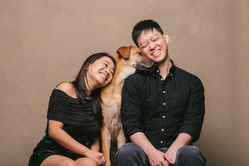 Couples with Pets portrait by Furtographed