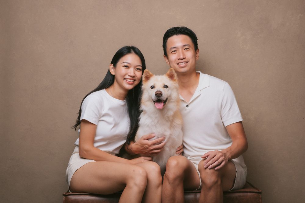 Couples with Pets portrait by Furtographed