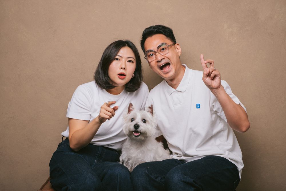 Couples with Pets portrait by Furtographed