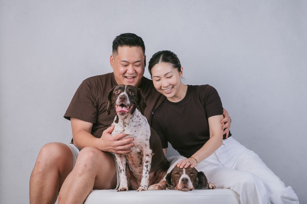 Couples with Pets portrait by Furtographed