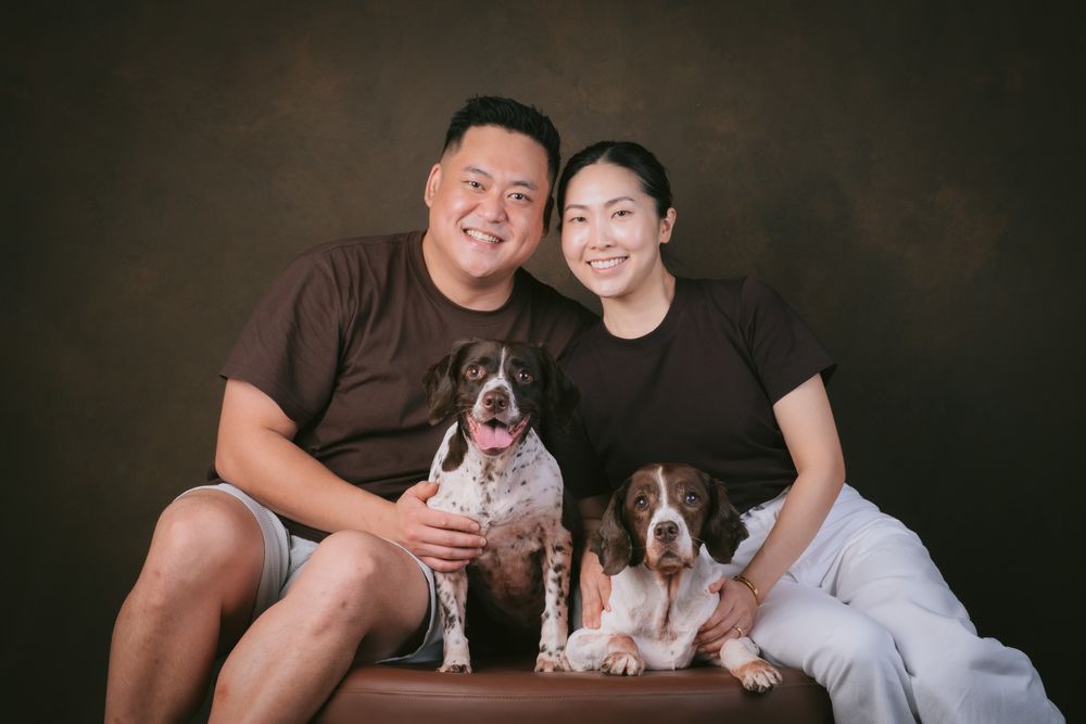 Couples with Pets portrait by Furtographed